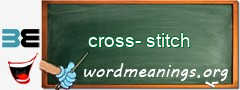 WordMeaning blackboard for cross-stitch